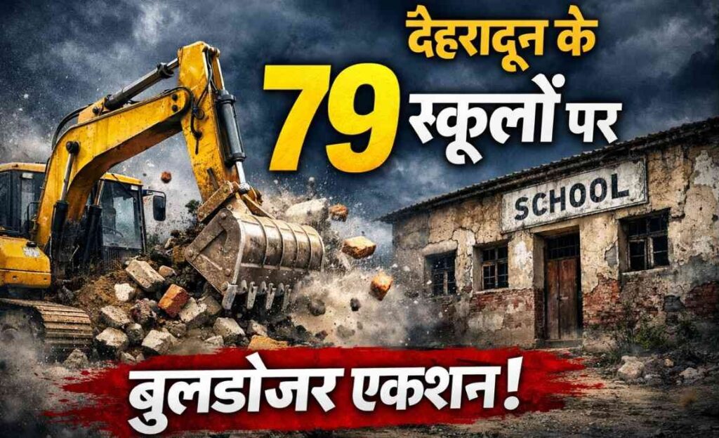 Bulldozer Action In Dehradun :- डीएम सविन बंसल का आदेश, देहरादून के 79 स्कूलों पर चलेगा बुलडोजर, जानिए कारण !