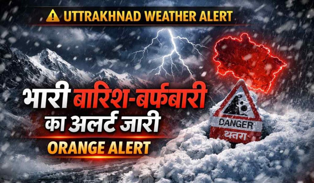 Uttarakhand Weather Update :- अगले 48 घंटे में बदलेगा पूरा मौसम, भारी बारिश-बर्फबारी का अलर्ट जारी !