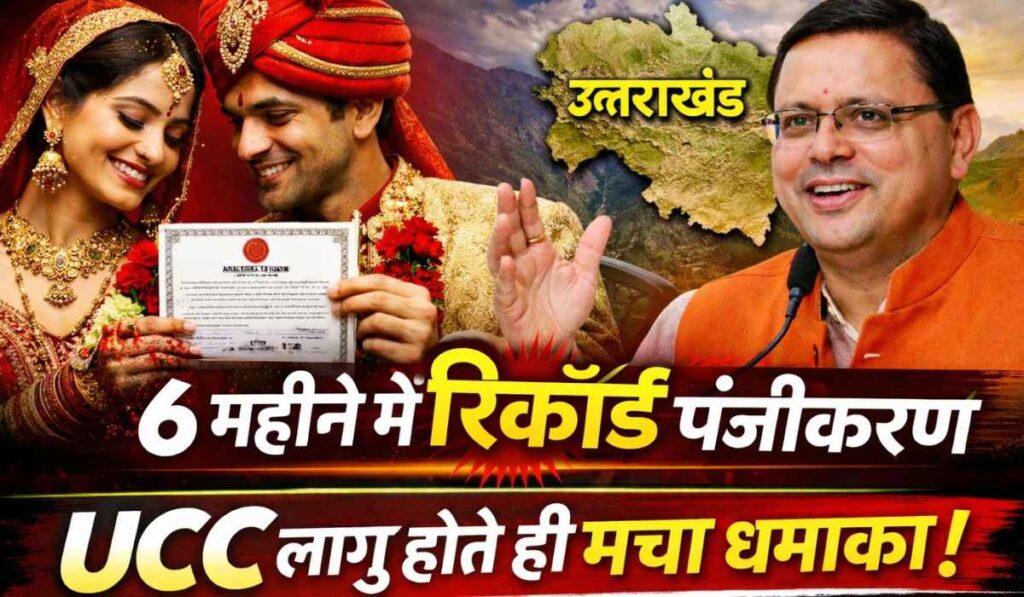 UCC Marriage Registration :- उत्तराखंड में UCC का असर, पिछले 6 महीने में हुए रिकॉर्ड विवाह पंजीकरण !