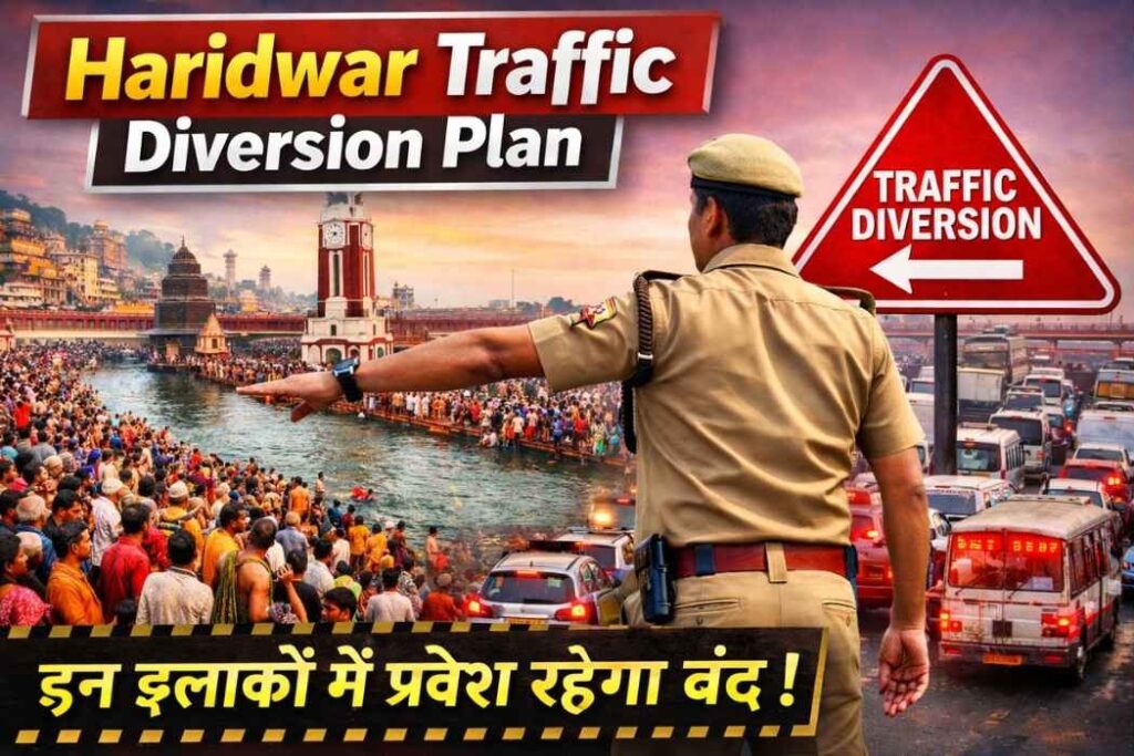 Haridwar Traffic Diversion Plan :- लोहड़ी, मकर संक्रांति पर हरिद्वार आने से पहले देखें ये रूट प्लान, इन इलाकों में भारी वाहनों का प्रवेश रहेगा बंद !