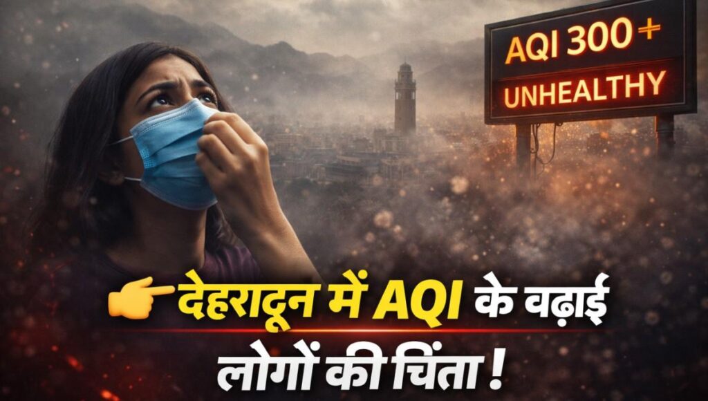 Dehradun Air Quality :- देवभूमि की हवा भी जहरीली? देहरादून में AQI के बढ़ाई लोगों की चिंता !