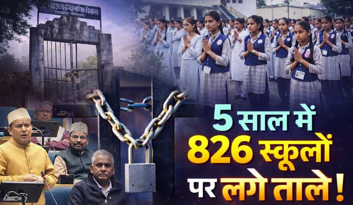 826 Primary Schools Closed In Uttarakhand :- 5 साल में 826 स्कूलों पर लगे ताले, देखिये जिलेवार आंकड़े !