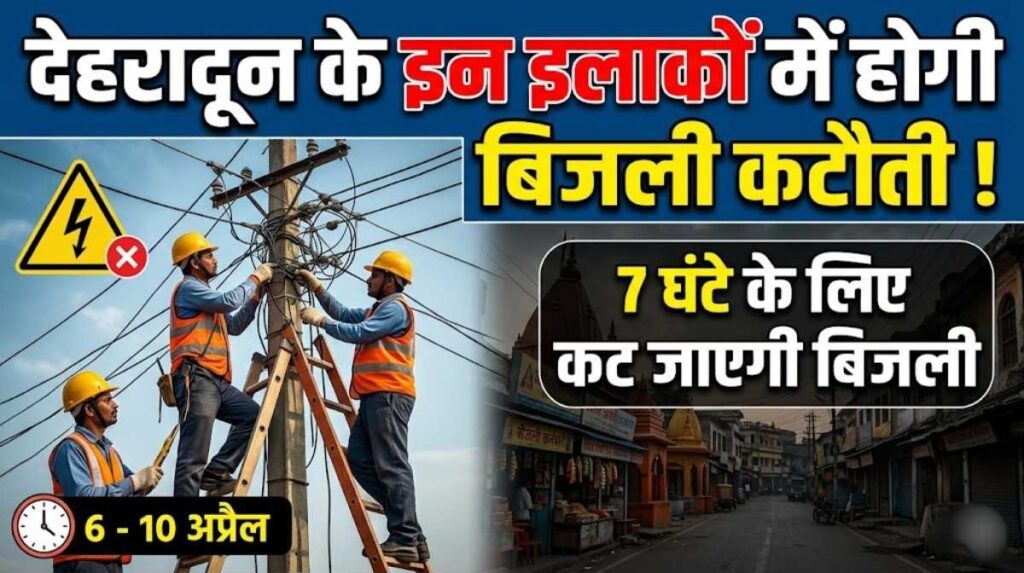 Dehradun Power Cut :- देहरादून के इन इलाकों में होगी बिजली कटौती, इलाकों में 7 घंटे के लिए कट जाएगी बिजली !