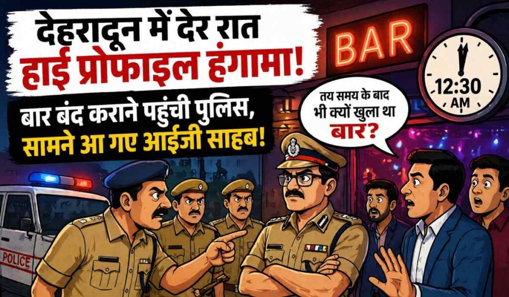 Dehradun Bar Controversy :- देहरादून में देर रात बार बंद कराने पहुंची पुलिस तो सामने आ गए बड़े साहब !
