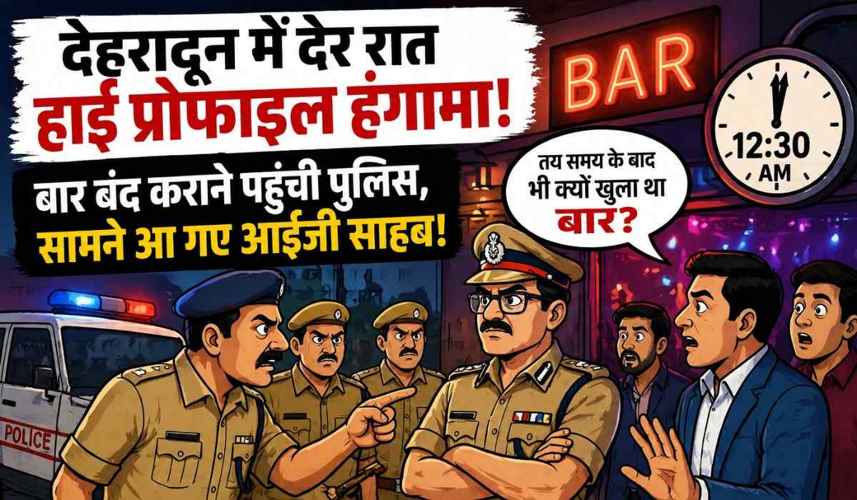 Dehradun Bar Controversy :- देहरादून में देर रात बार बंद कराने पहुंची पुलिस तो सामने आ गए बड़े साहब !