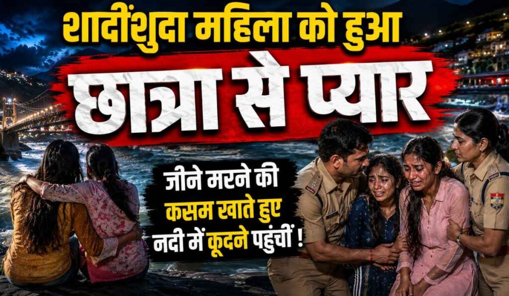 Married Woman Teenager Love Story :- पिथौरागढ़ में शादीशुदा महिला को हुआ छात्रा से प्यार, जीने मरने की कसम खाते हुए नदी में कूदने पहुंचीं !