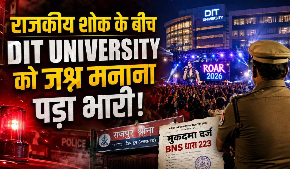 DIT University For Violating State Mourning :- राजकीय शोक में जश्न मानना पड़ा यूनिवर्सिटी को भरी, केस दर्ज !