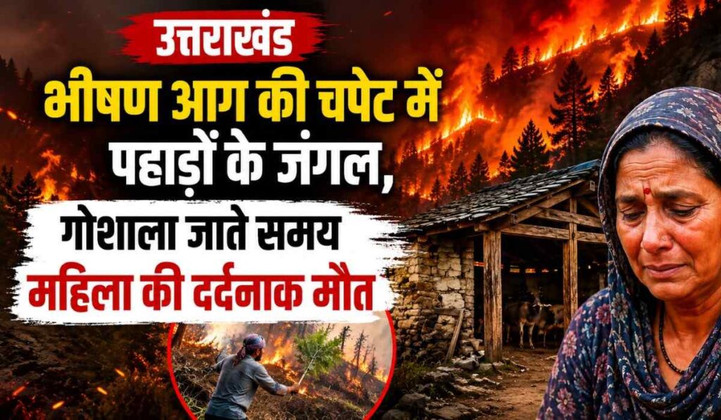 Chamoli Uttarakhand Forest Fire :- कर्णप्रयाग में जंगल की आग बनी काल, गोशाला जाते समय महिला की दर्दनाक मौत !