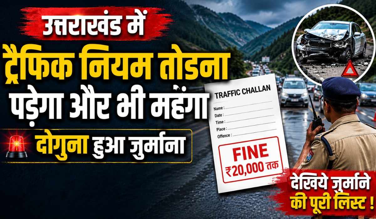 Uttarakhand Traffic Challan Price Hike :- अब उत्तराखंड में ट्रैफिक नियम तोडना पड़ेगा और भी महंगा, दोगुना हुआ जुर्माना, देखिये जुर्माने की पूरी लिस्ट !