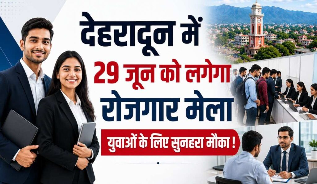 Dehradun Rozgar Mela 2026 :- युवाओं के लिए सुनहरा मौका, देहरादून में 29 को लगेगा रोजगार मेला !