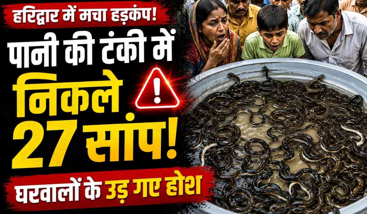 Snakes Found In Water Tank :- हरिद्वार में पानी की टंकी में 27 साँप मिलने से हड़कंप, वन विभाग ने किया रेस्क्यू !