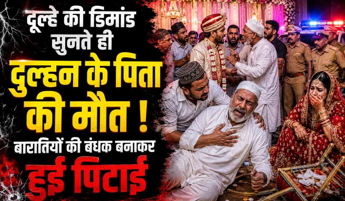 Bride Father Died After Groom Demands :- दूल्हे की डिमांड सुनते ही दुल्हन के पिता की मौत, बारातियों की बंधक बनाकर हुई पिटाई !
