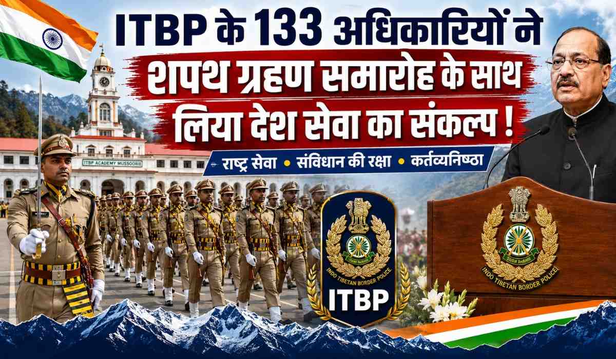 133 ITBP Officers Take Oath in Passing-Out Ceremony at Mussoorie :- ITBP के 133 अधिकारियों ने मसूरी में शपथ ग्रहण समारोह के साथ लिया देश सेवा का संकल्प !