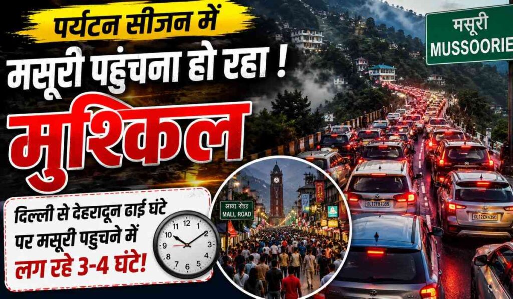 Dehradun To Mussoorie Traffic :- दिल्ली से देहरादून ढाई घंटे में पर देहरादून से मसूरी पहुंचना हो रहा पर्यटकों के लिए मुश्किल !