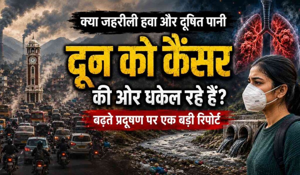 Dehradun Pollution :- क्या जहरीली हवा और दूषित पानी दून को कैंसर की ओर धकेल रहे हैं? जानिए क्यों बढ़ रही है चिंता !