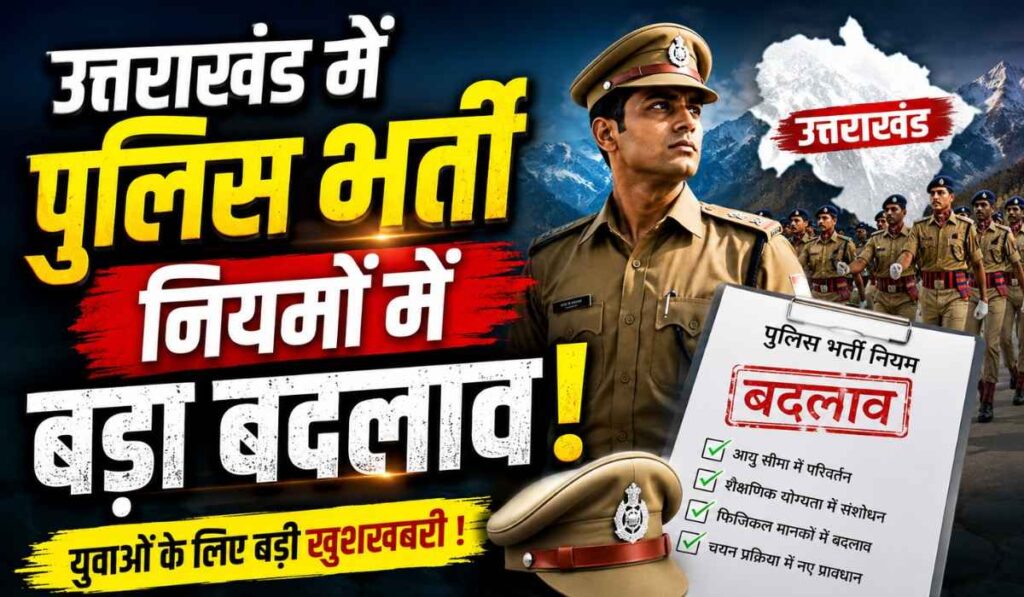 Uttarakhand Police Recruitment Age Limit 2026 :- धामी सरकार का बड़ा फैसला, पुलिस भर्ती में बढ़ीआयुसीमा, जानिए सभी बदलाव !