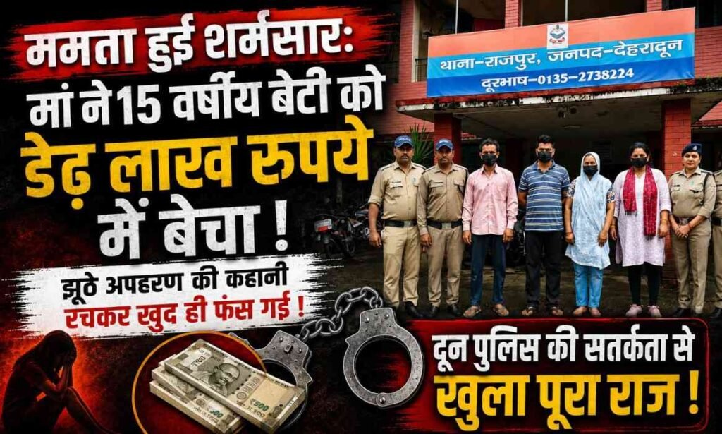 Dehradun Girl Kidnapping Case :- मां ने 15 वर्षीय बेटी को बेचा, फिर रची अपहरण की साजिश... पुलिस ने खोला पूरा राज !