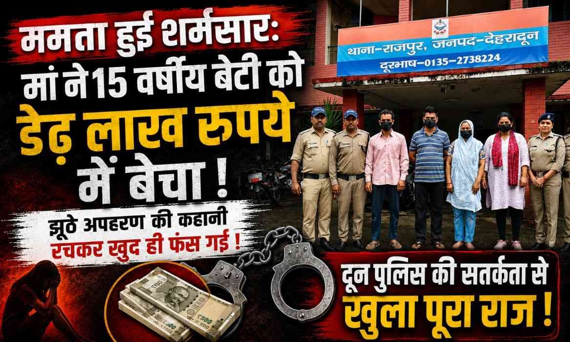 Dehradun Girl Kidnapping Case :- मां ने 15 वर्षीय बेटी को बेचा, फिर रची अपहरण की साजिश... पुलिस ने खोला पूरा राज !