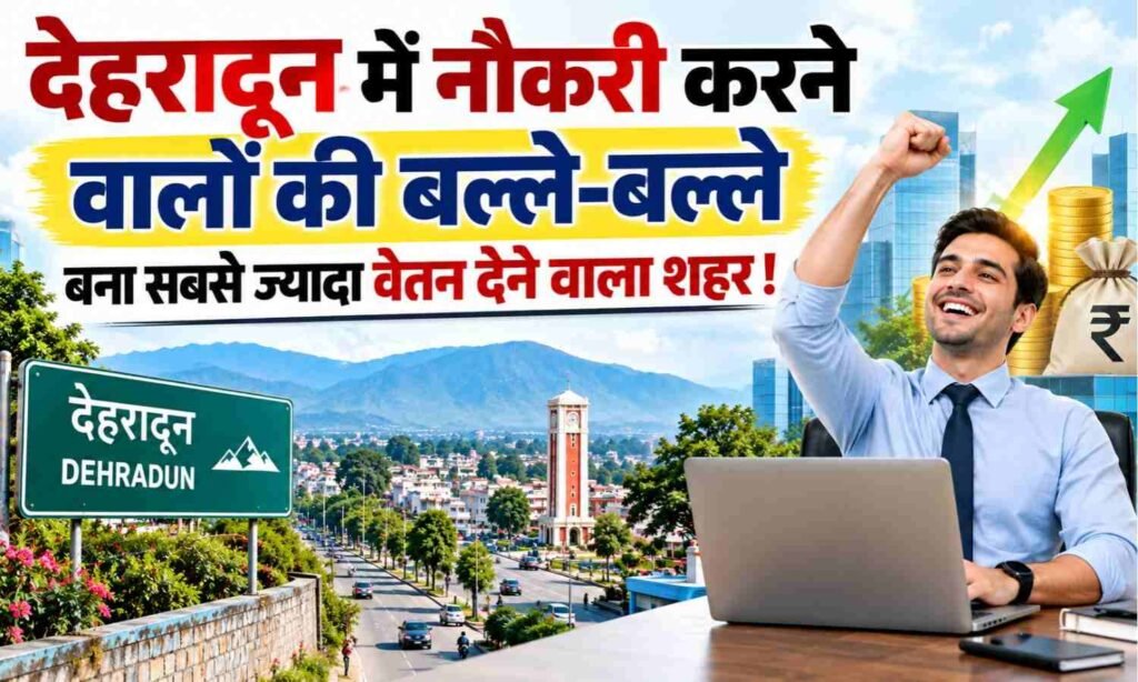 Dehradun Becomes Highest Salary Paying City :- देहरादून में नौकरी करने वालों की बल्ले-बल्ले बना सबसे ज्यादा वेतन देने वाला शहर !