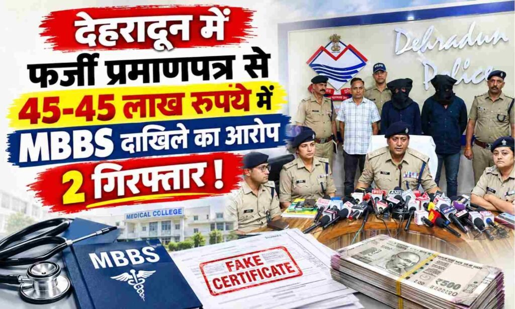 Two Arrests In Fake MBBS Admission Scam :- फर्जी प्रमाणपत्र से 45-45 लाख रुपये में MBBS दाखिले का आरोप, दो गिरफ्तार !