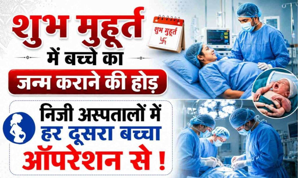 Auspicious Time Cesarean Delivery :- शुभ मुहूर्त में बच्चे का जन्म कराने की होड़ निजी अस्पतालों में हर दूसरा प्रसव ऑपरेशन से !